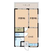 丸ヤアパートの間取り画像