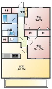 パークサイド高井の間取り画像