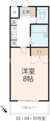 エスポワールNAKAJIMAの間取り画像
