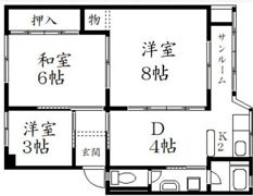 シャンティ浜野の間取り画像