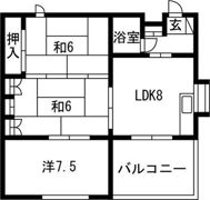 リバーサイドハイツの間取り画像