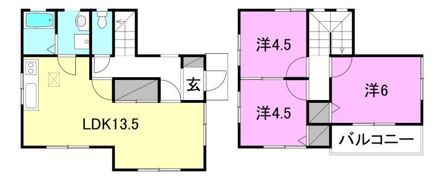 鷹子 安永一戸建の間取り画像