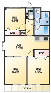 ハーミーズコート上池台の間取り画像