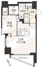 ライオンズ麻布十番スペリアの間取り画像