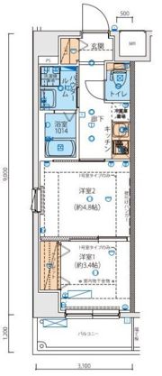 リヴシティ西川口四番館の間取り画像