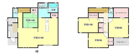 大津町引水一戸建て（828-4）の間取り画像