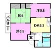 グランコート鴨川の間取り画像