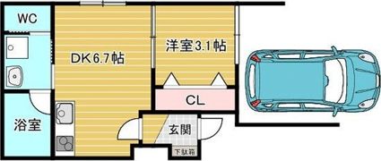 Chaton日新町の間取り画像