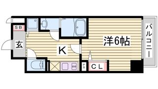 エスティライフ三宮東の間取り画像