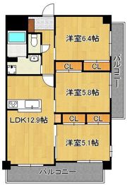 到津ヒルズの間取り画像