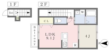 ヴィラ・アンソレイエ南土居の間取り画像