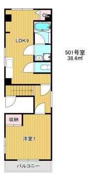 ハイツ丸松の間取り画像