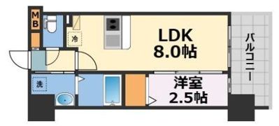 Luxe玉造南の間取り画像