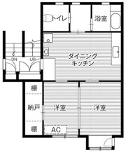 ビレッジハウス大穂1号棟の間取り画像