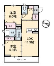 GRATO旭の間取り画像