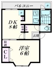 大井伊藤町住宅1号棟の間取り画像