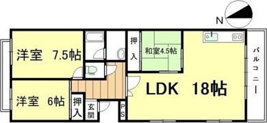 ポプラハイツ覚王山の間取り画像