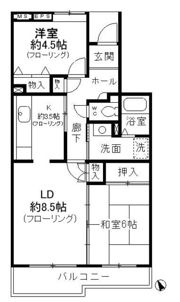 コーポレート小金井梶野通り5号棟の間取り画像