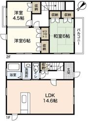 櫟本メゾネットA棟の間取り画像
