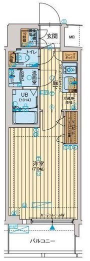 ファーストステージ江戸堀パークサイドの間取り画像