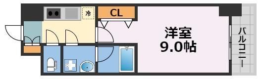 スプランディッド淀屋橋DUEの間取り画像