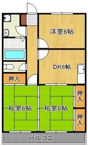 メゾンド三ヶ森の間取り画像