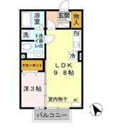 メゾンドゥソレイユの間取り画像