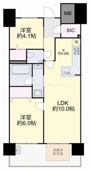 ロイヤルガーデンタワー岡山幸町の間取り画像