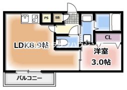 ジーメゾン寝屋川秦町アリビオの間取り画像