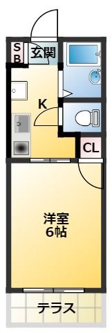 コーポ荻野(おぎの)の間取り画像