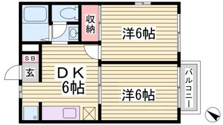 ヴィラ若木の間取り画像