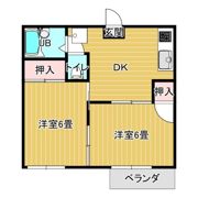 ハイツ北吉津Bの間取り画像