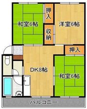 日豊スカイハイツの間取り画像
