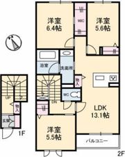 サンクレールコートBの間取り画像