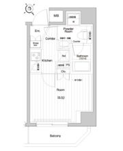 プレミアムキューブ関内の間取り画像