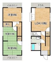 岡部貸家の間取り画像