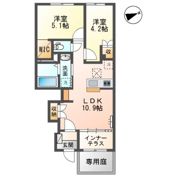 木更津市高柳字宮ノ前新築アパートの間取り画像