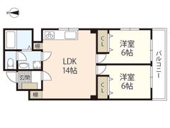 サンハイツ佐伯の間取り画像
