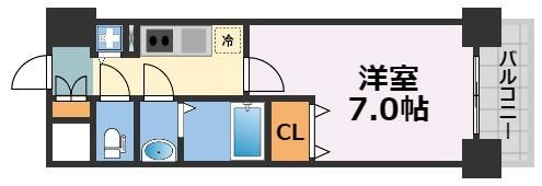 スワンズシティ難波ノーブルの間取り画像