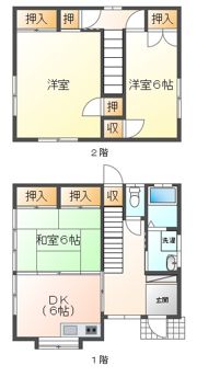 角野貸家の間取り画像