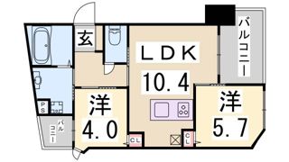 プリオーレ神戸大開通の間取り画像