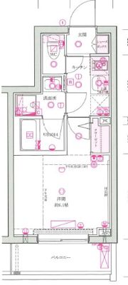 ライジングプレイス登戸の間取り画像