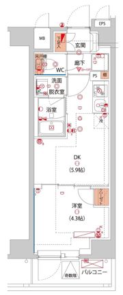 ハーモニーレジデンス東京サウス大塚の間取り画像