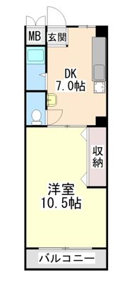 コーポ甲南の間取り画像