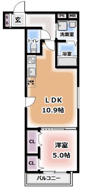 フジパレス門真市駅南の間取り画像