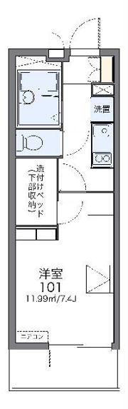 レオパレスモワの間取り画像