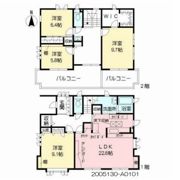 江津2丁目戸建貸家の間取り画像