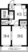 コーポ川原の間取り画像