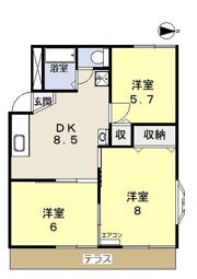 コーポ山陽C棟の間取り画像