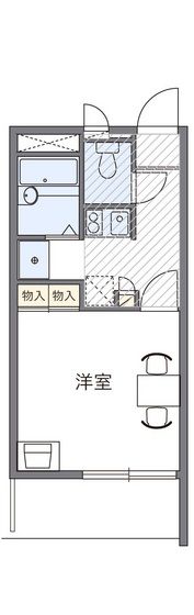 レオパレス花上の間取り画像